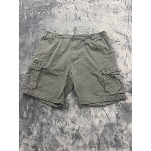 Woolrich Cargo Shorts Mens 40 Gray Slate Cotton Canvas Hiking Utility Gorpcore